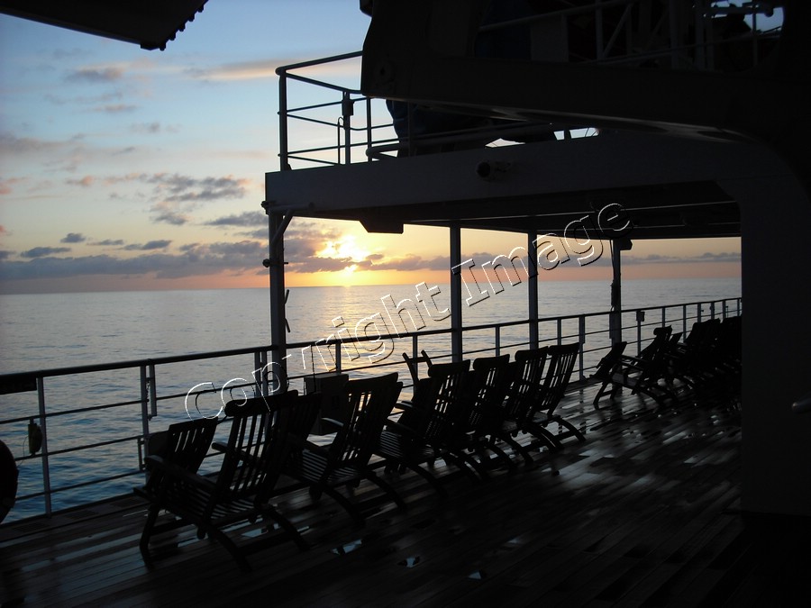 Sunset from QM2
